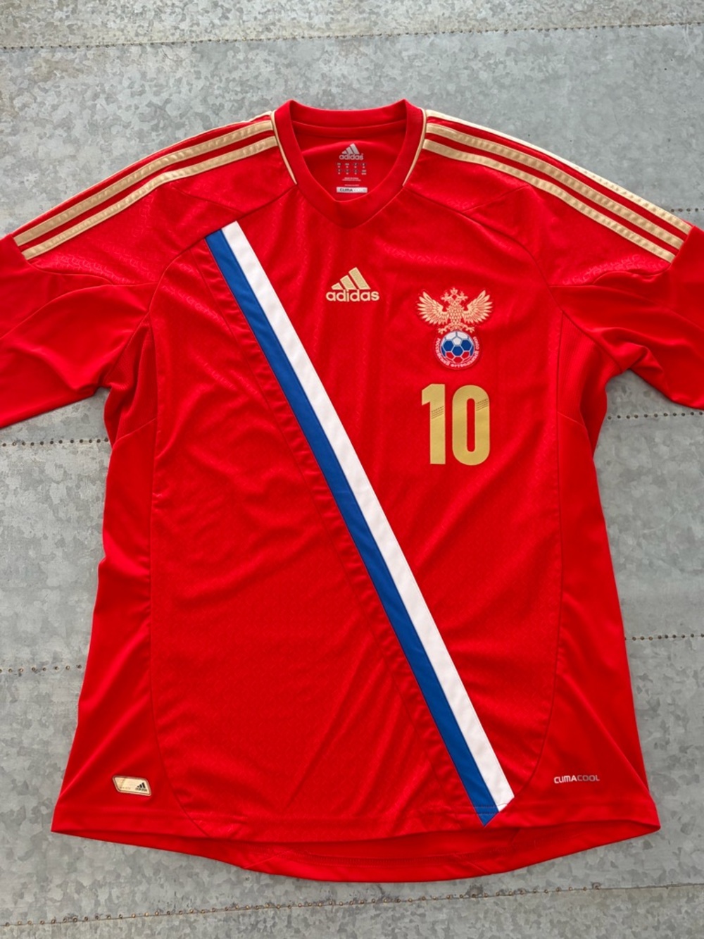 Adidas Russian National Team Home Soccer Jersey, Arshavin #10, 2012, Medium